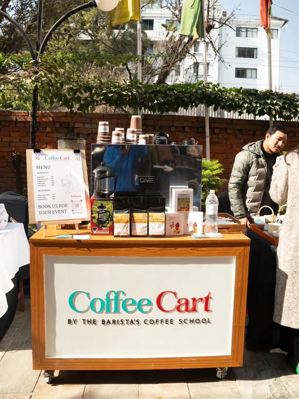 Coffee Cart espresso bar in action